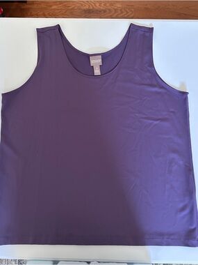 Chico's Size 4/XXL (20) Purple (Eggplant) Sleeveless Tank Top